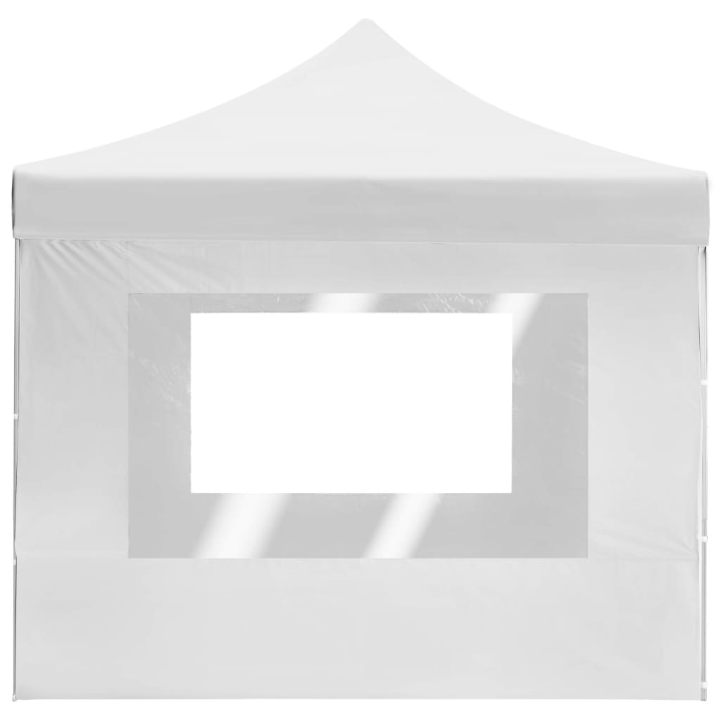 Profi-Partyzelt Faltbar mit Wänden Aluminium 3×3m Weiß