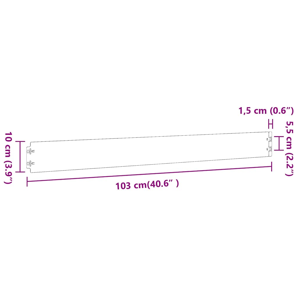 Raseneinfassung 10 pcs 10 x 103 cm Wetterfeststahl Rostig