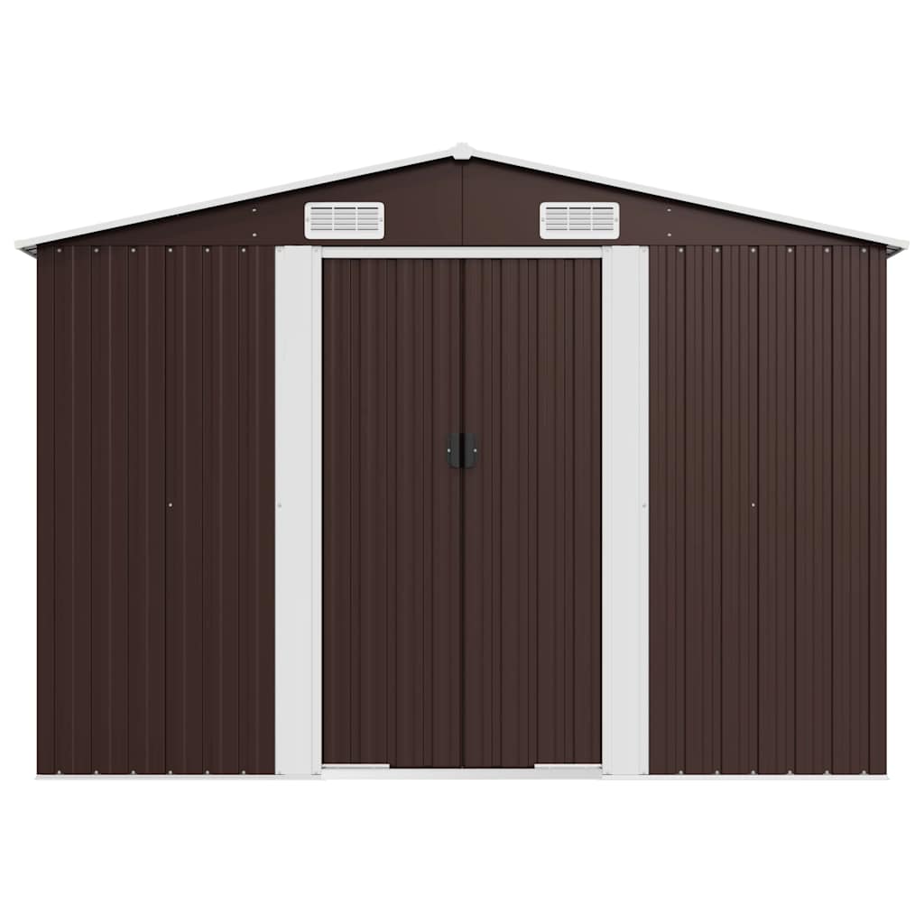 Gerätehaus Grau 257x990x181 cm Verzinkter Stahl