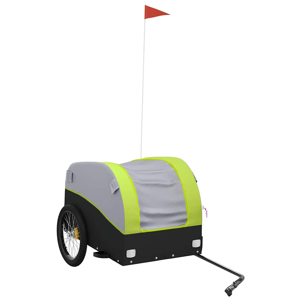 Fahrradanhänger Schwarz und Orange 30 kg Eisen