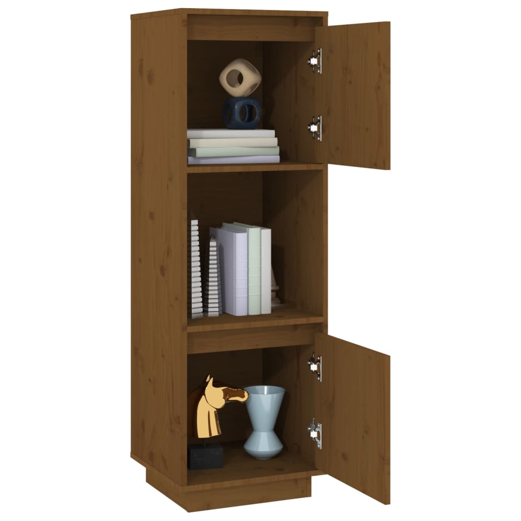 Highboard 38x35x117 cm Massivholz Kiefer