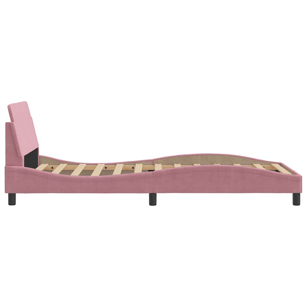 Bettgestell "Dover" Hellgrau 80x200 cm Samt
