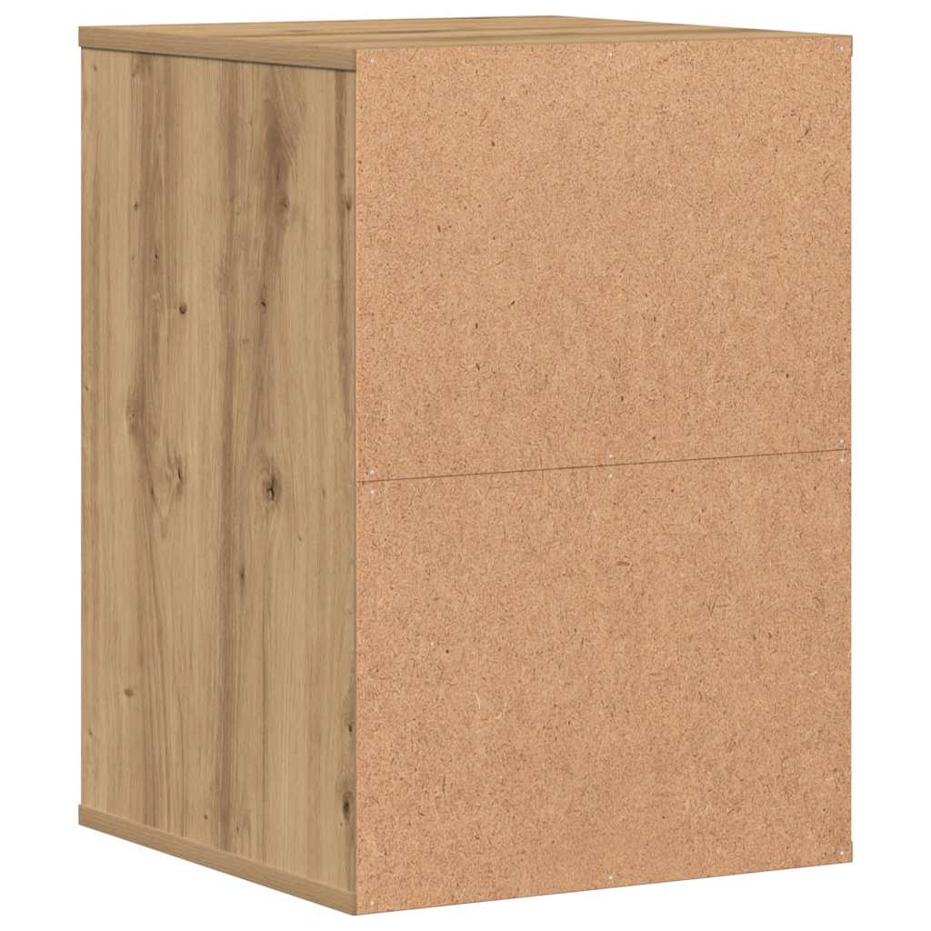 Schubladenschrank Schwarz Eichen-Optik 41 x 40 x 58 cm