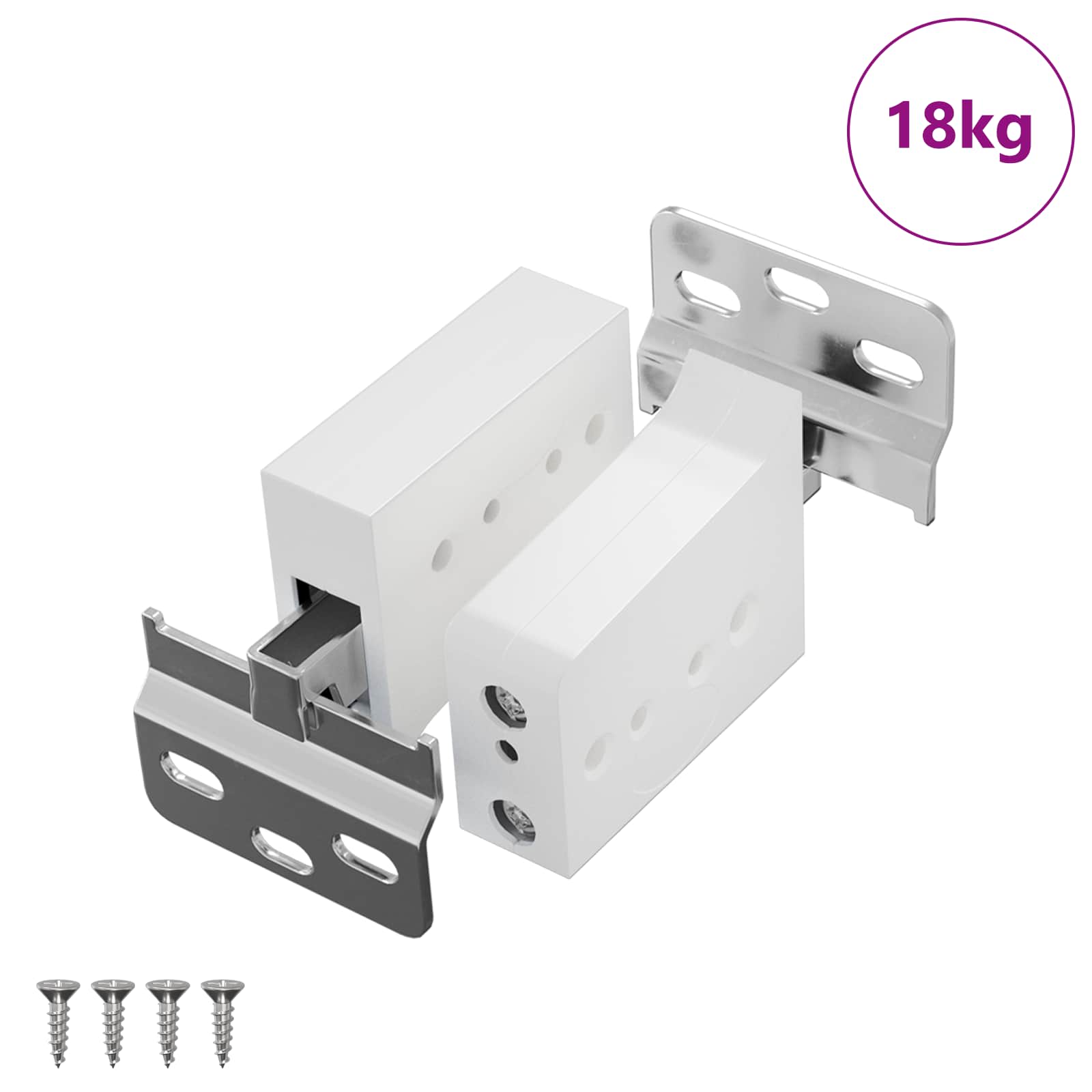 Schrankhängemontagebügel 2 pcs Weiß 70 x 48 x 19 mm