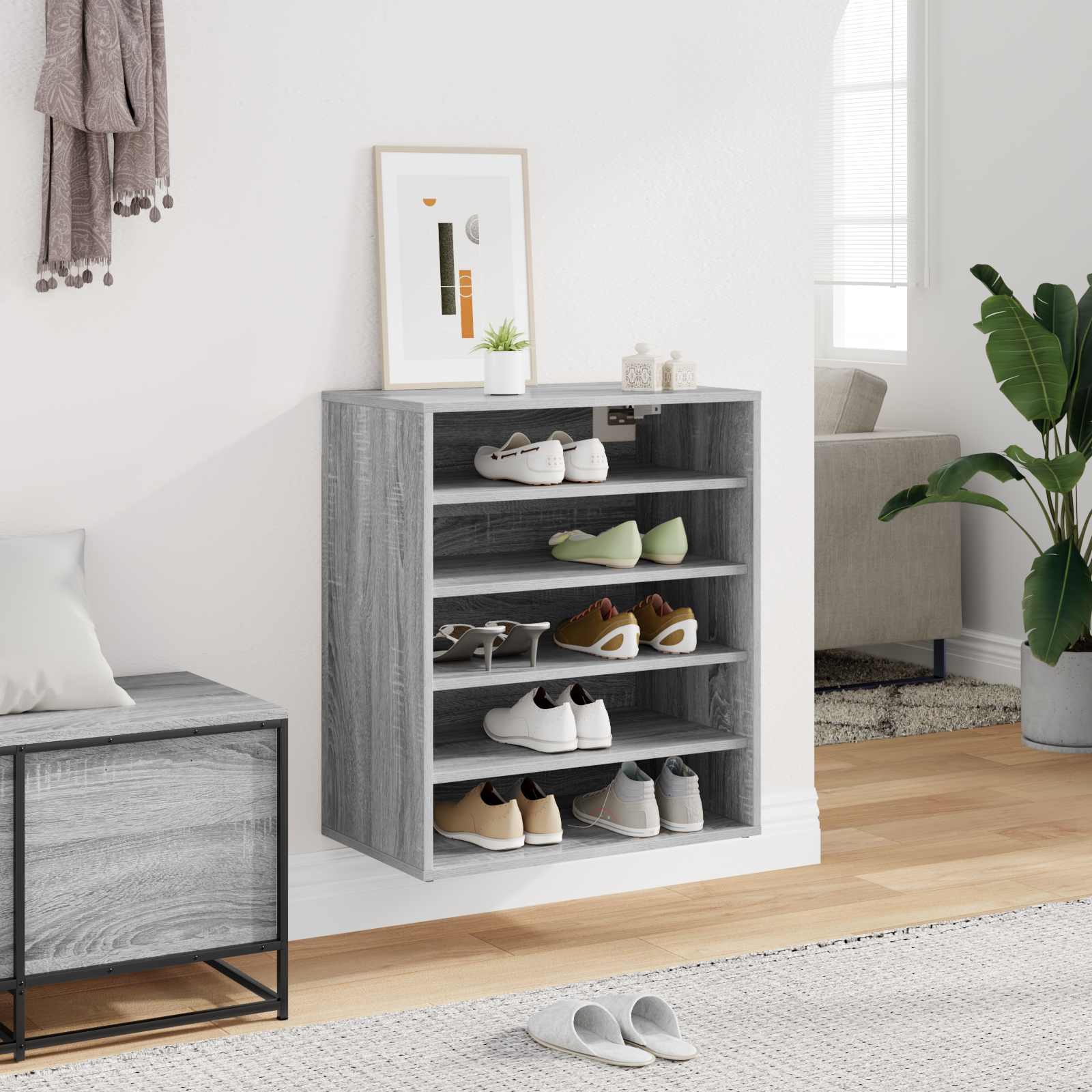 Schuhschrank Weiß 60x35x70 cm Holzwerkstoff
