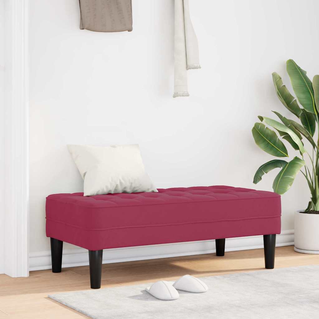 Bank mit Kissen Hellgrau 113 x 57 x 39 cm Samt