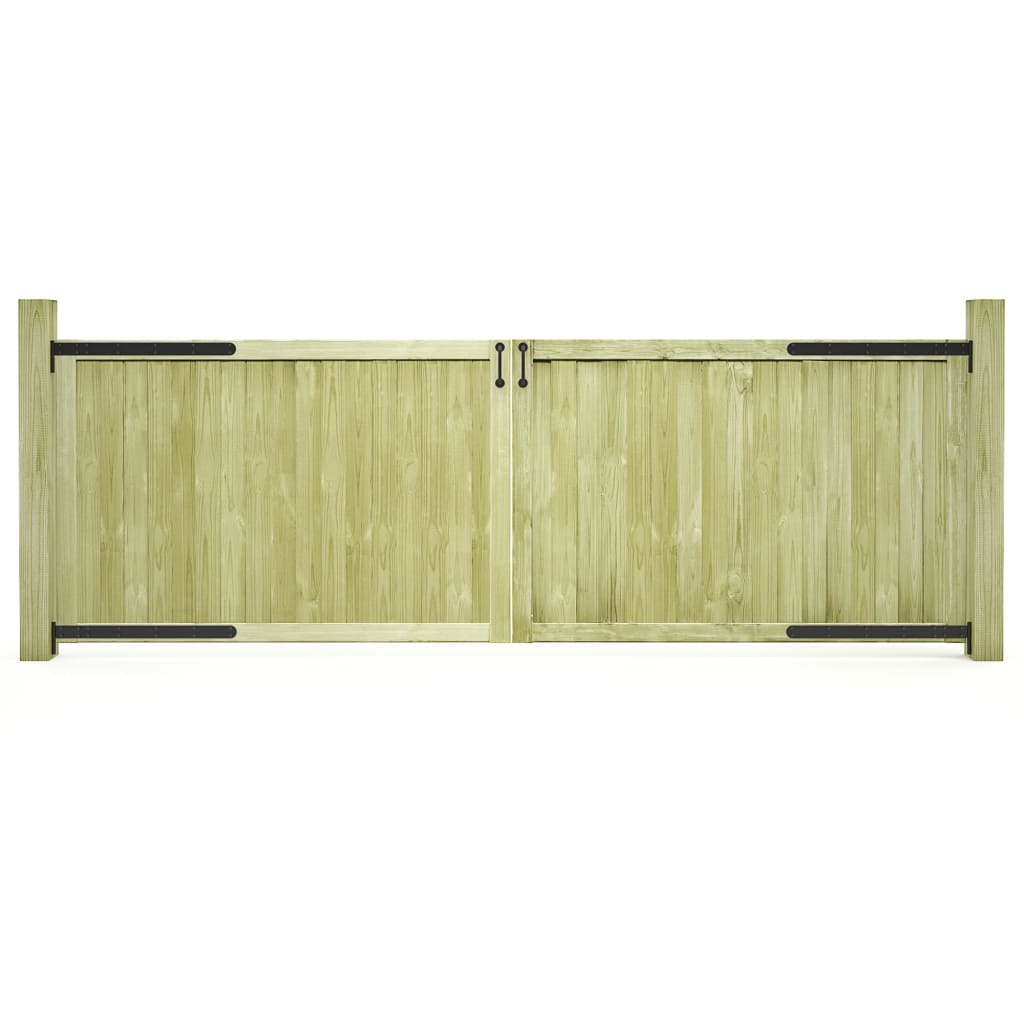 Gartentore 2 Stk. Kiefernholz Imprägniert 300x75 cm