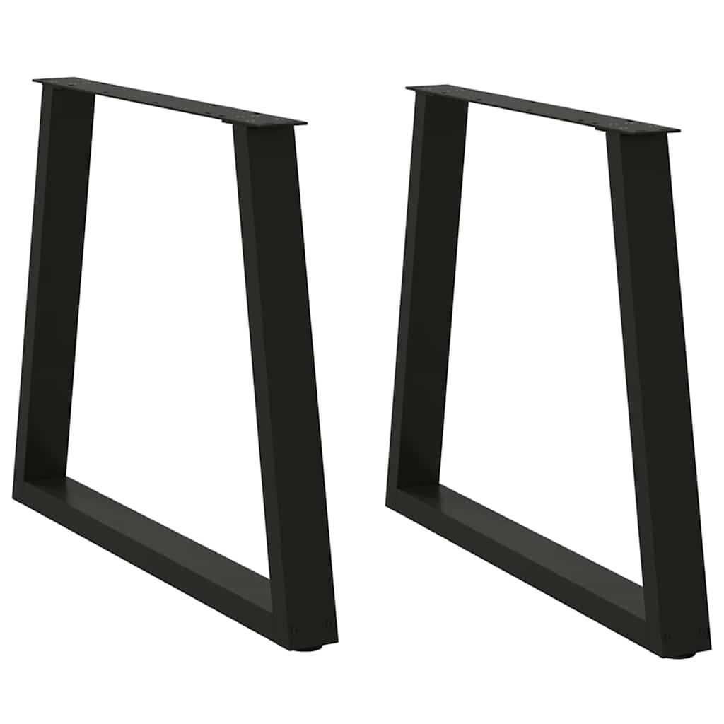 Couchtischbeine V-Form 2 Stück Schwarz 30x(30-31,3) cm Stahl