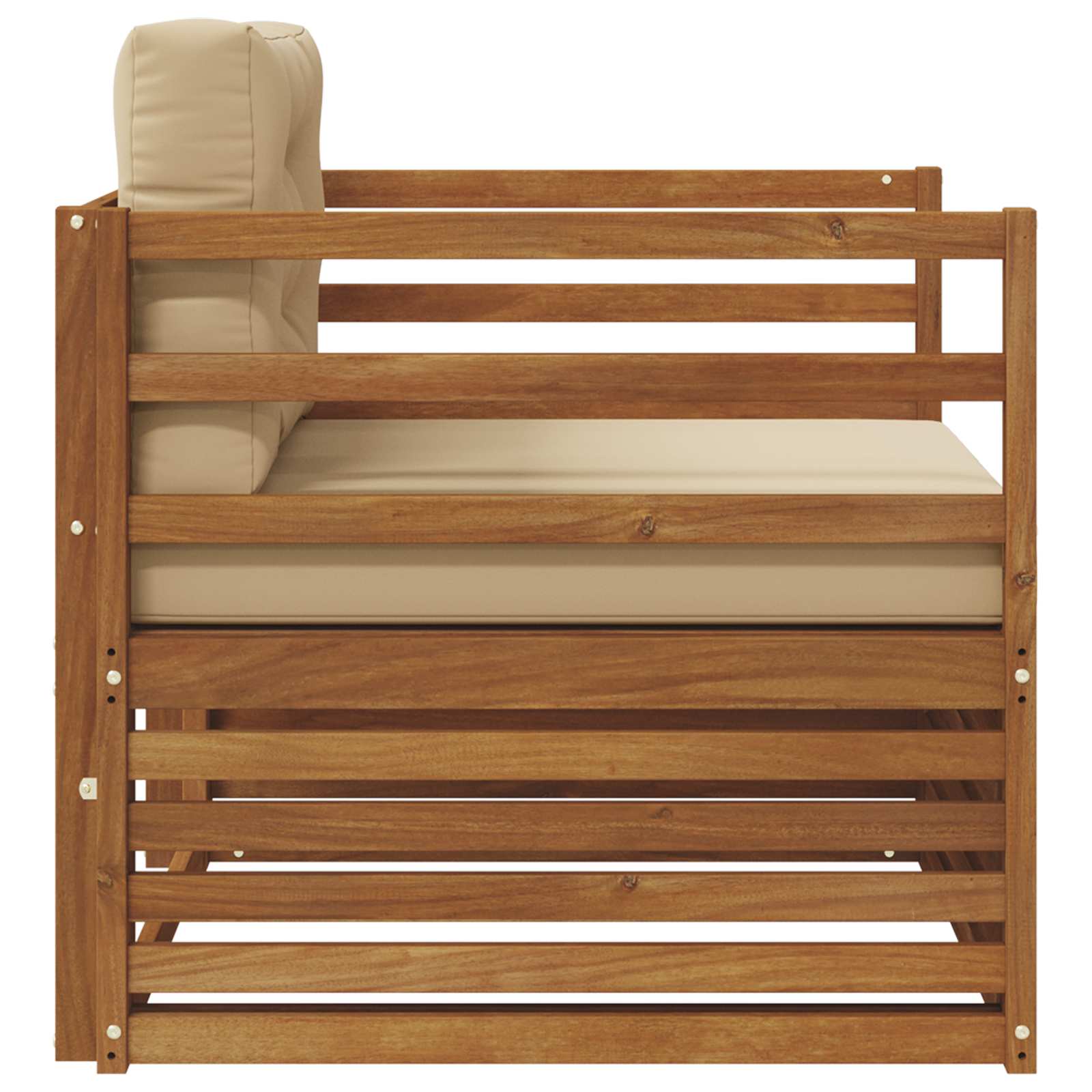 2 Stück Outdoor-Sofa Natur