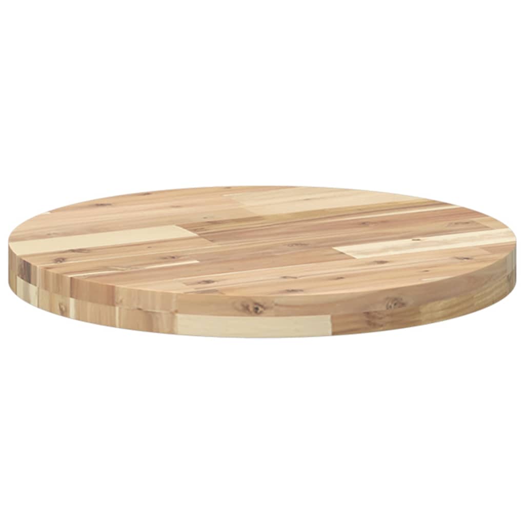 Tischplatte Rund Ø40x2 cm Massivholz Akazie