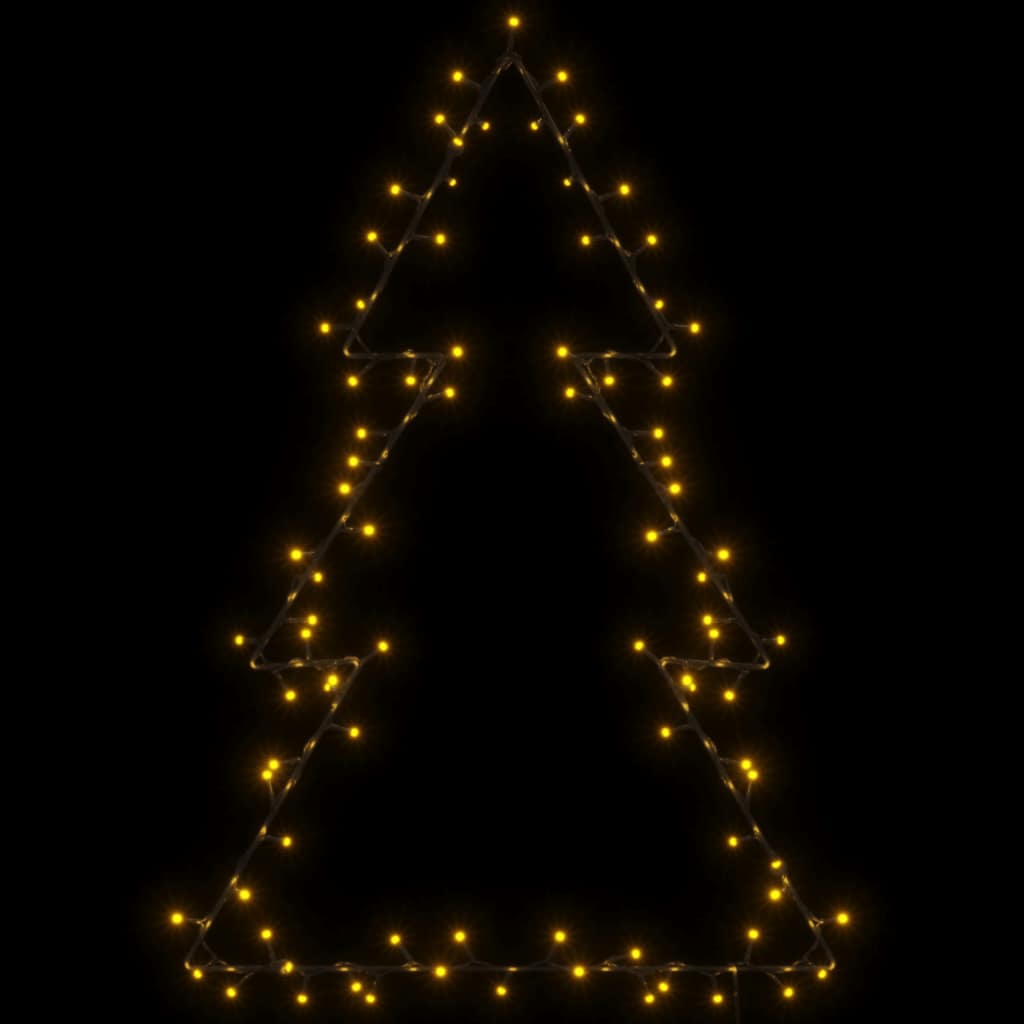 Weihnachtsbäume mit Erdspießen 3 Stk. 50 LEDs 30 cm