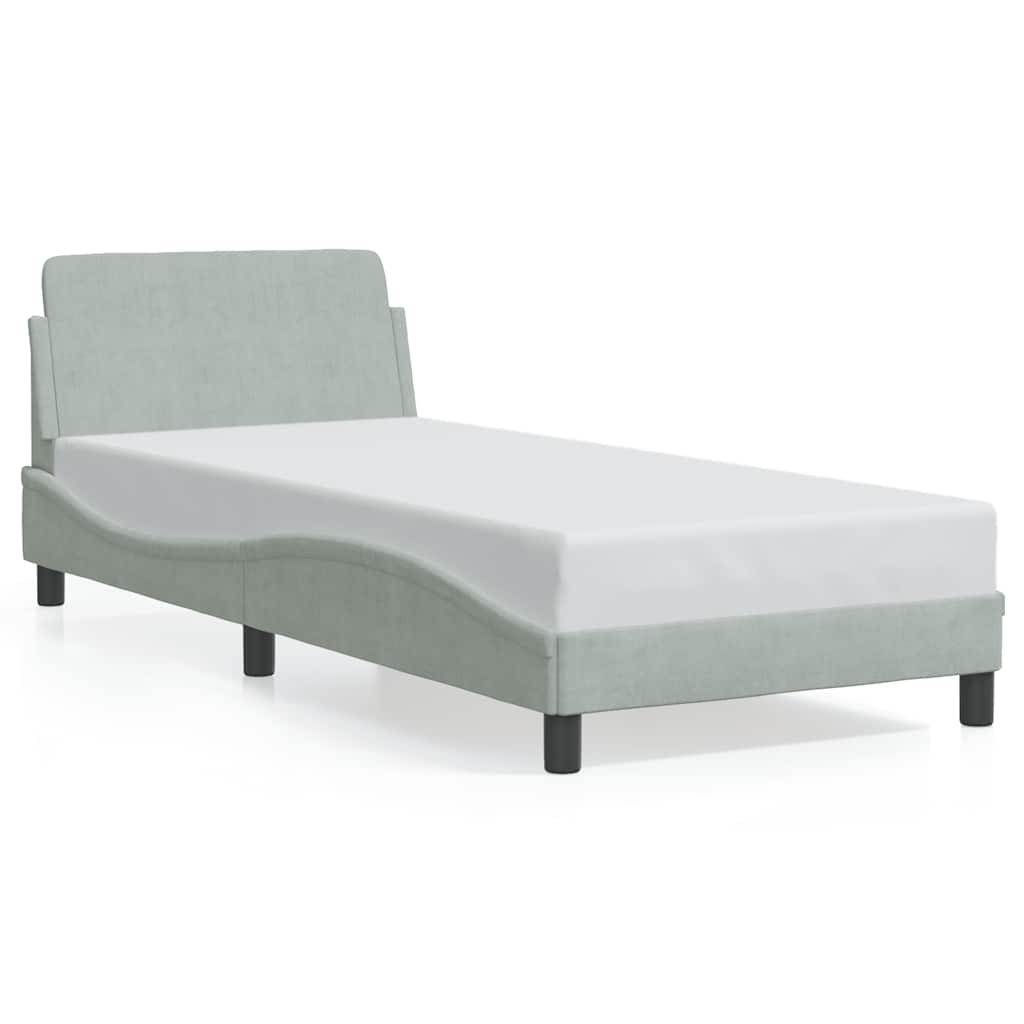 Bettgestell Dover Dunkelgrau 90x190 cm Samt