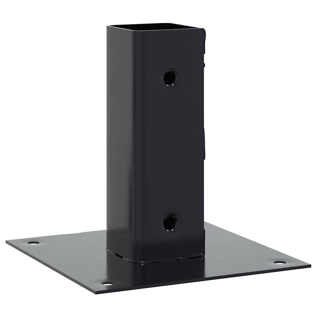 Pfostenträger Quadratisch 4Stk. Silber 46x46mm Verzinkter Stahl