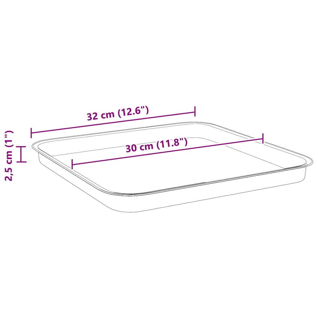 Blumentöpfe 6 pcs Ziegelrot 20 x 20 x 16 cm Kunststoff