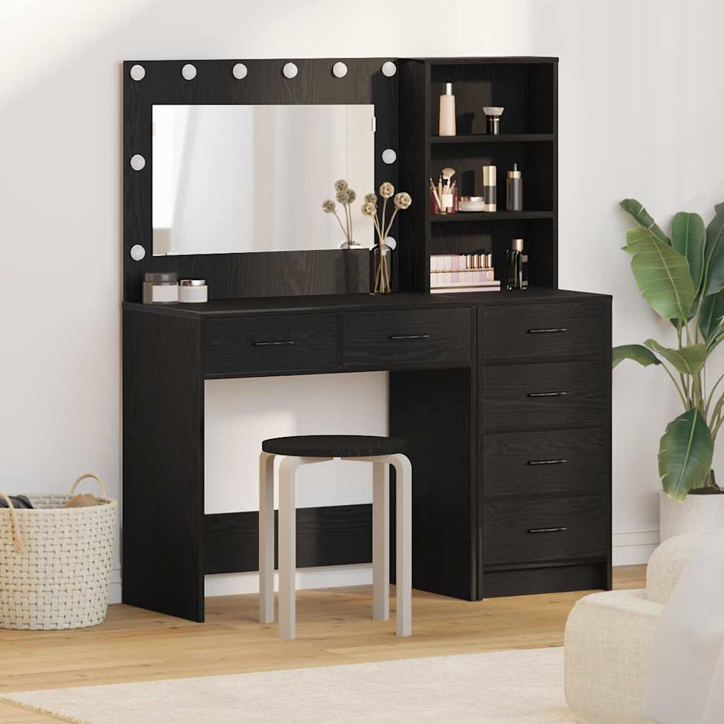 Schminktisch mit Regal Weiß 78,5 x 41 x 135 cm Holzwerkstoff
