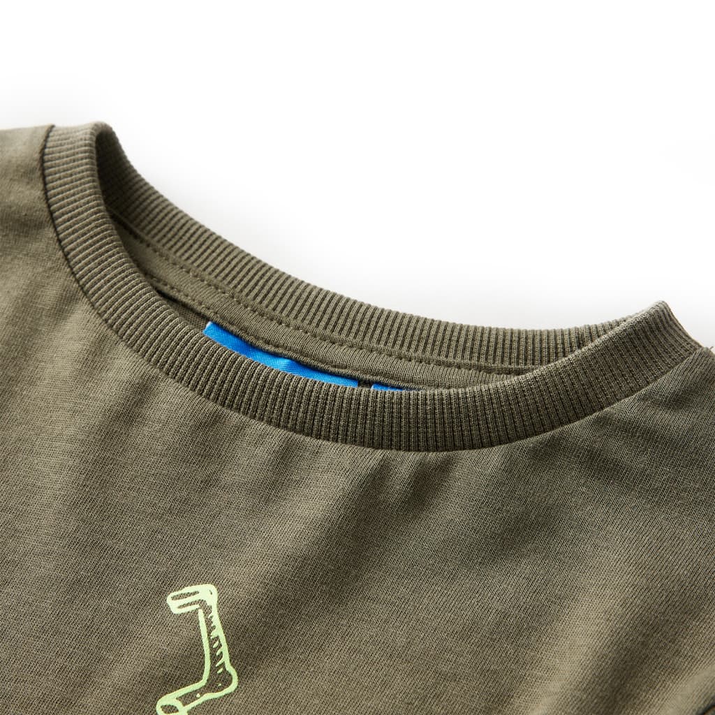 Kinder-Langarmshirt Khaki 92