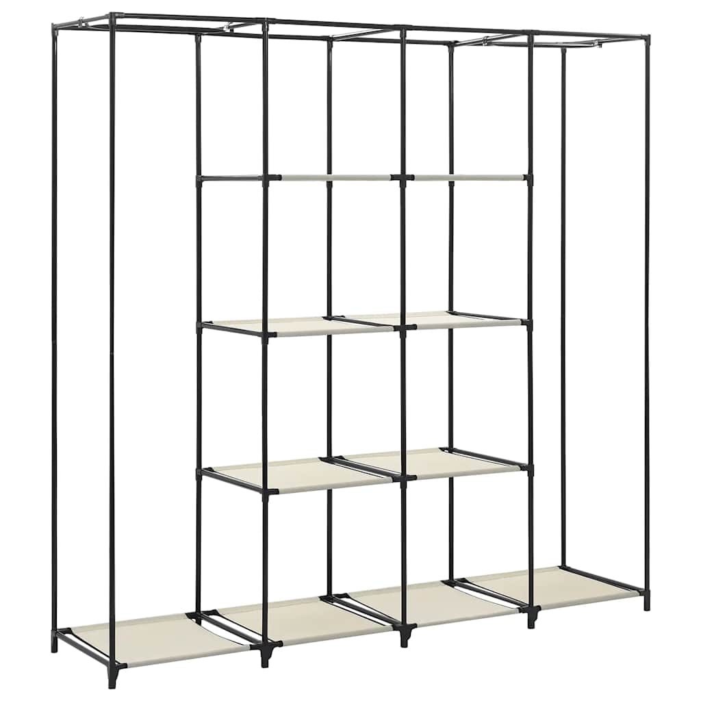 Kleiderschrank mit 4 Fächern Schwarz 175 x 45 x 170 cm