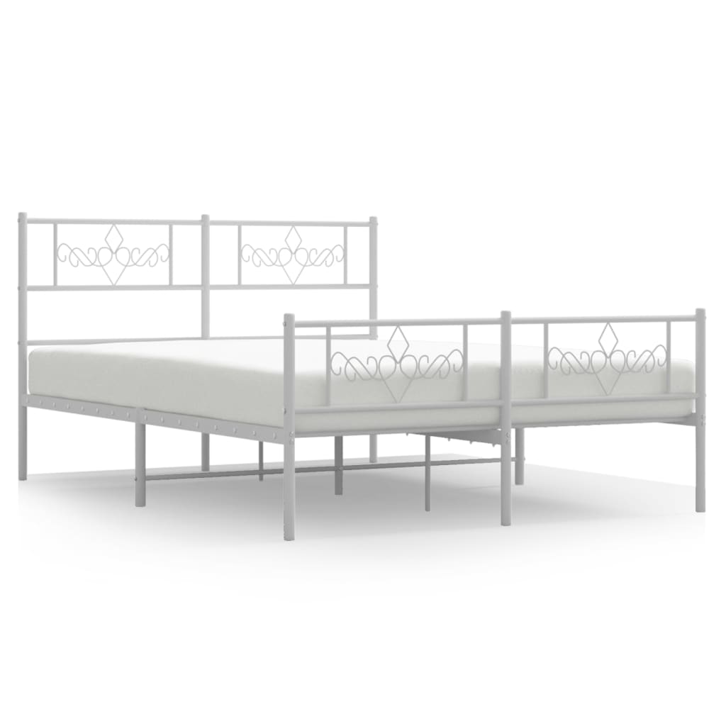 Bettgestell mit Kopfteil Metall Schwarz 100x190 cm