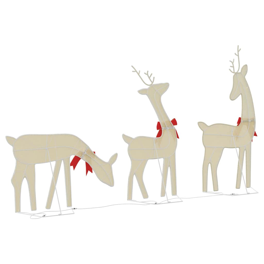 Weihnachtsdeko LED Rentiere 270x7x90 cm Golden Warmweiß