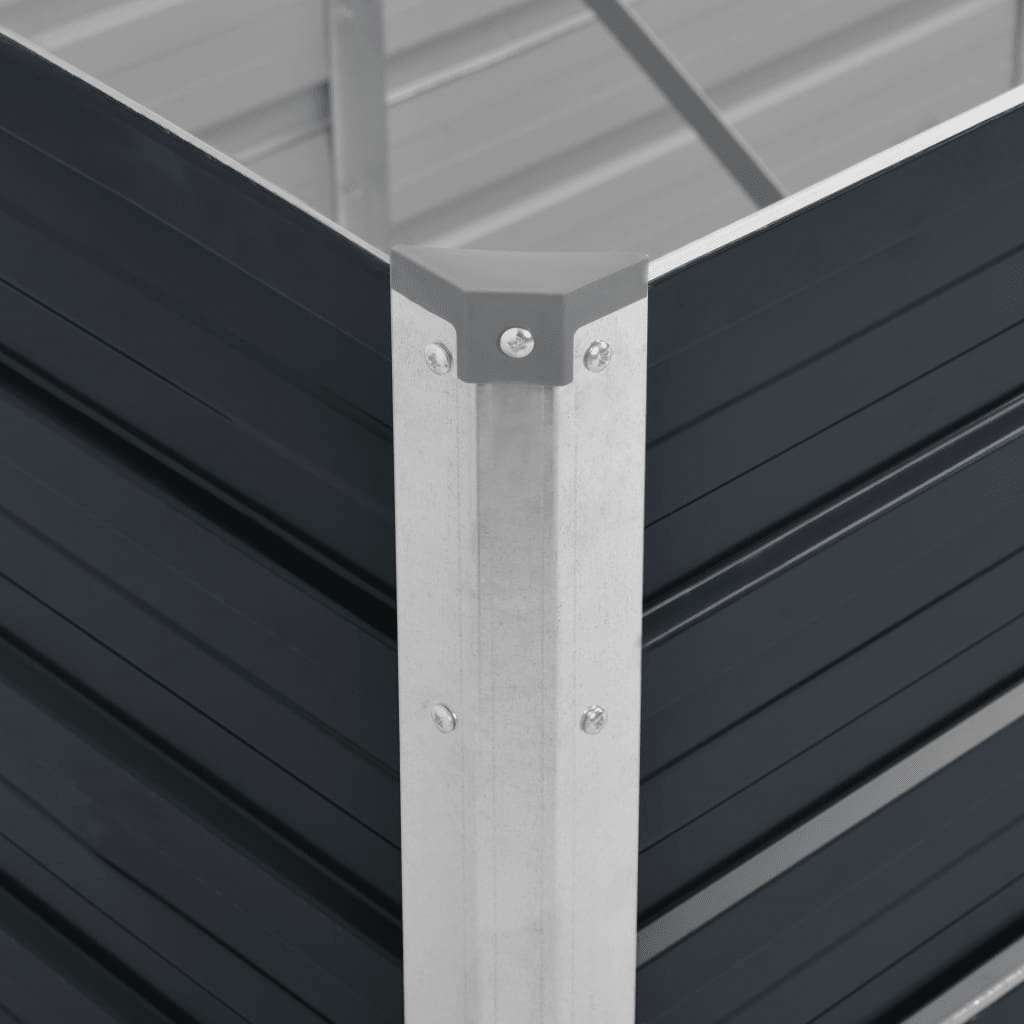 Hochbeet Anthrazit 160 x 80 x 77 cm Verzinkter Stahl