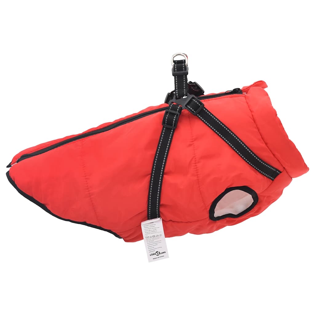 Hundemantel mit Geschirr Wasserdicht Reflektierend Lila L48