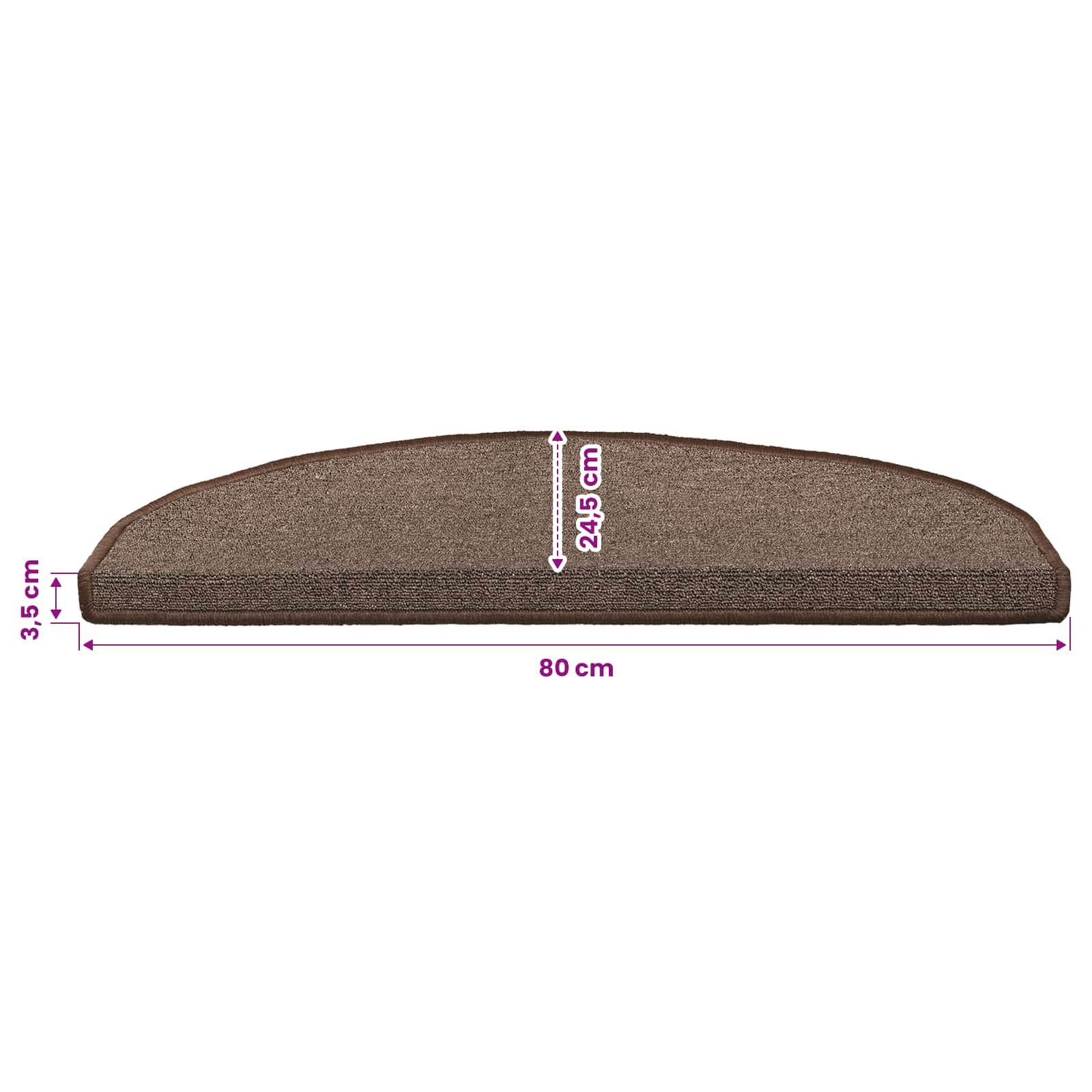 Stufenmatten 15 Stk. 56x17x3 cm Anthrazit Halbrund
