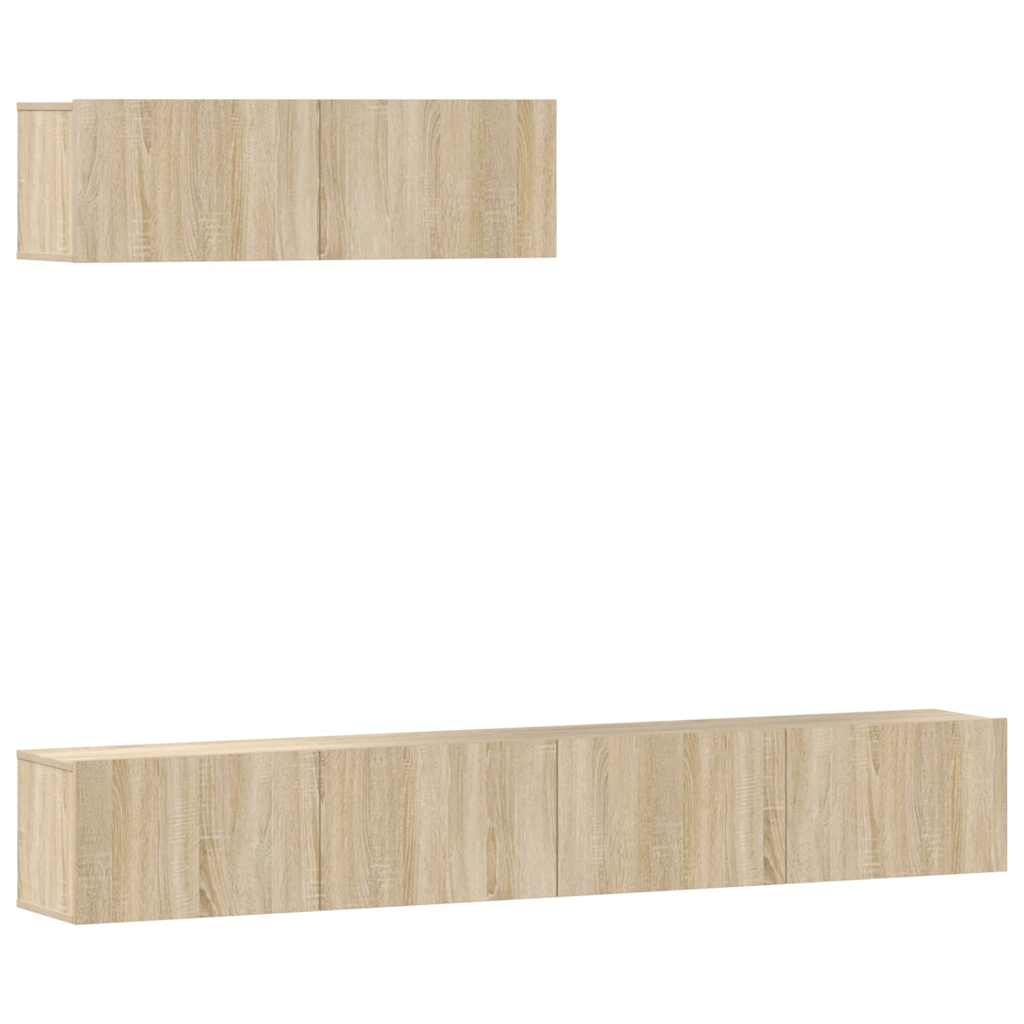 3-tlg. TV-Schrank-Set Weiß Holzwerkstoff