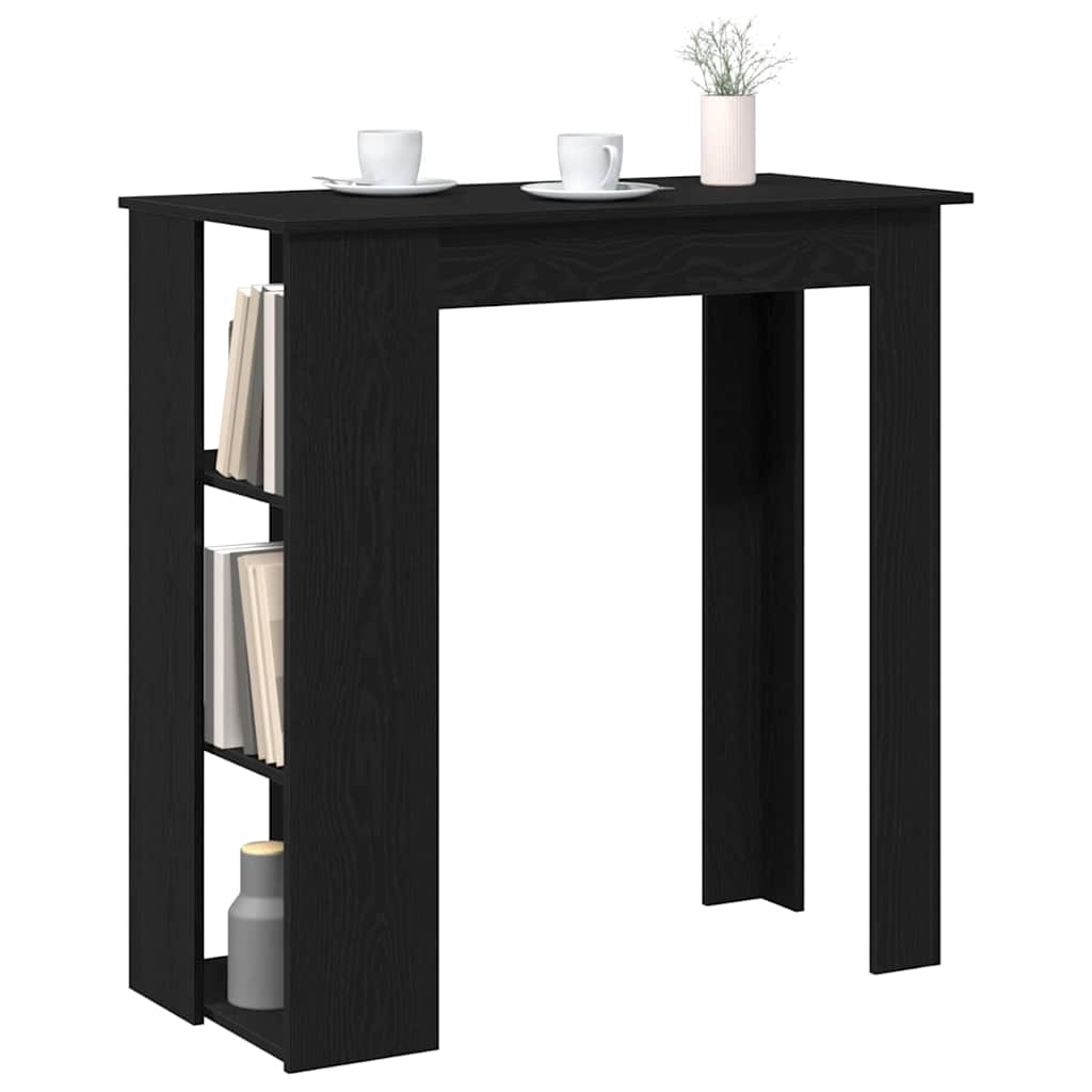 Bartisch mit Regal Weiß 102x50x103,5 cm Holzwerkstoff