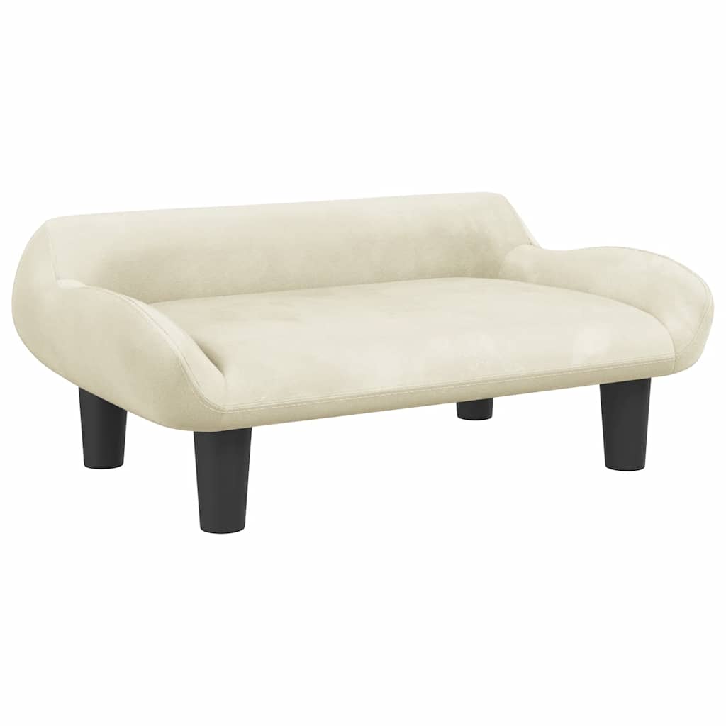 Hundebett Creme 70x40x24 cm Stoff
