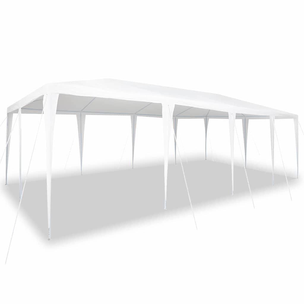 Party-Zelt Weiß 400 x 400 x 266 cm Polyethylen und Stahl