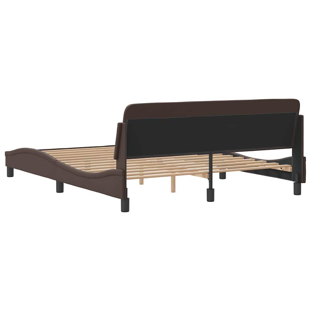 Bettgestell "Dover" Schwarz 80x200 cm Kunstleder