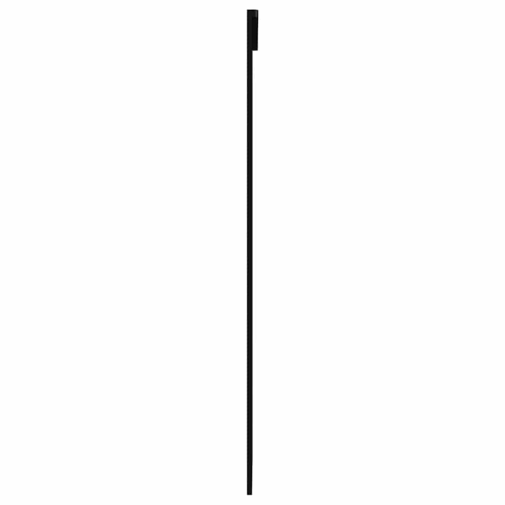 Schiebetür 3-teilig ESG-Glas und Aluminium 76x205 cm Schwarz