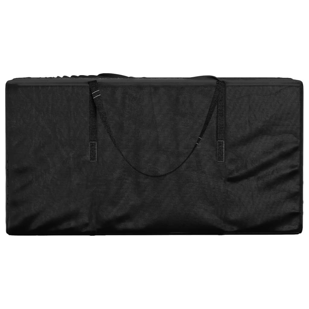 Aufbewahrungstasche für Gartenkissen 2 Stk. Schwarz 135x40x55cm