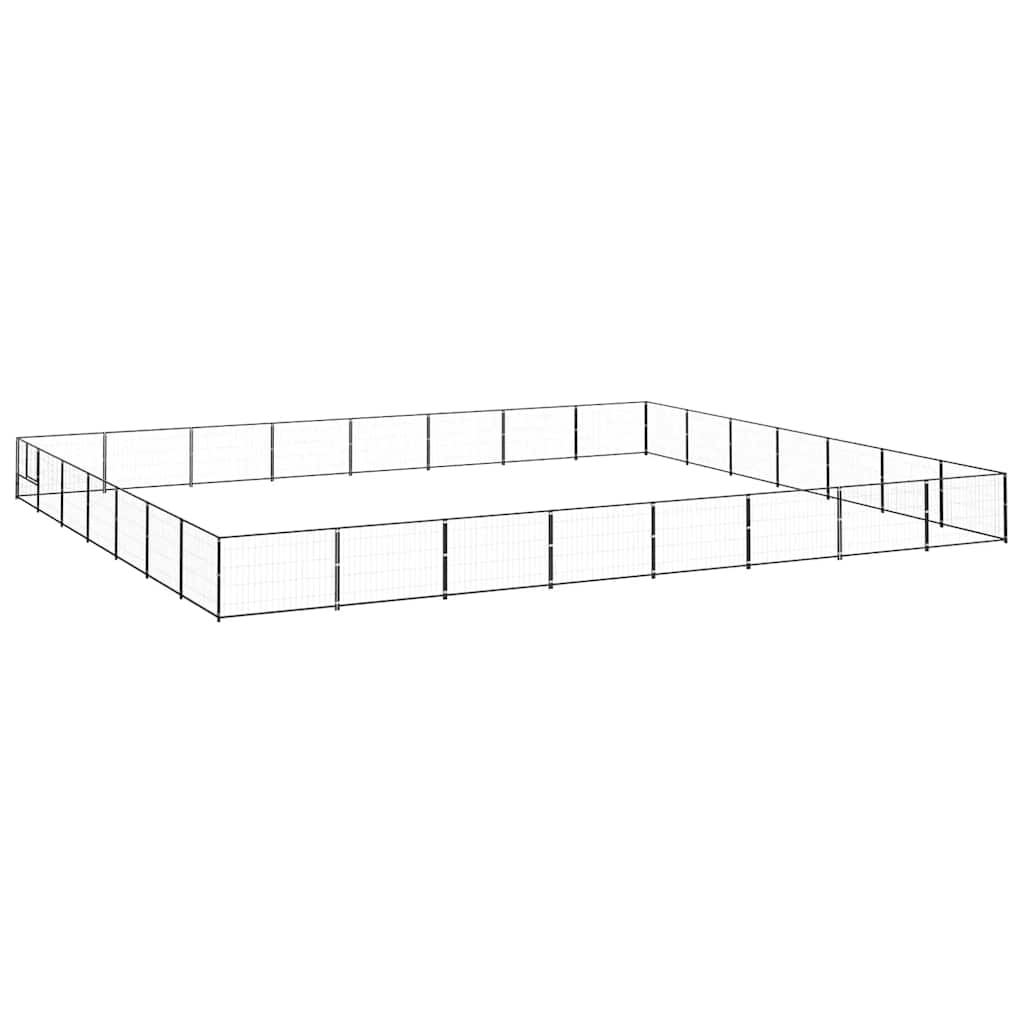 Hundezwinger Schwarz 4 m² Stahl