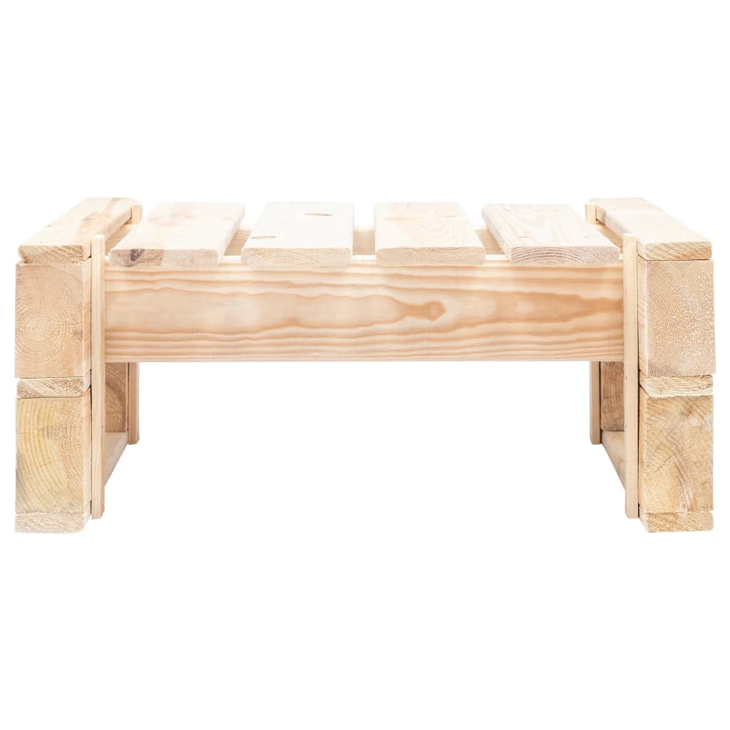 Outdoor-Ottomane Paletten Holz Grau