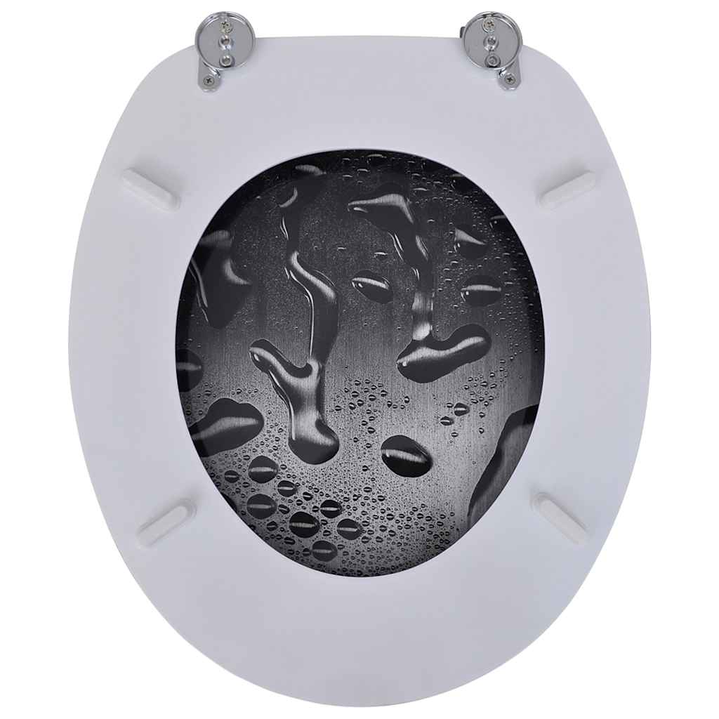 Toilettensitz MDF Deckel Schlichtes Design Weiß