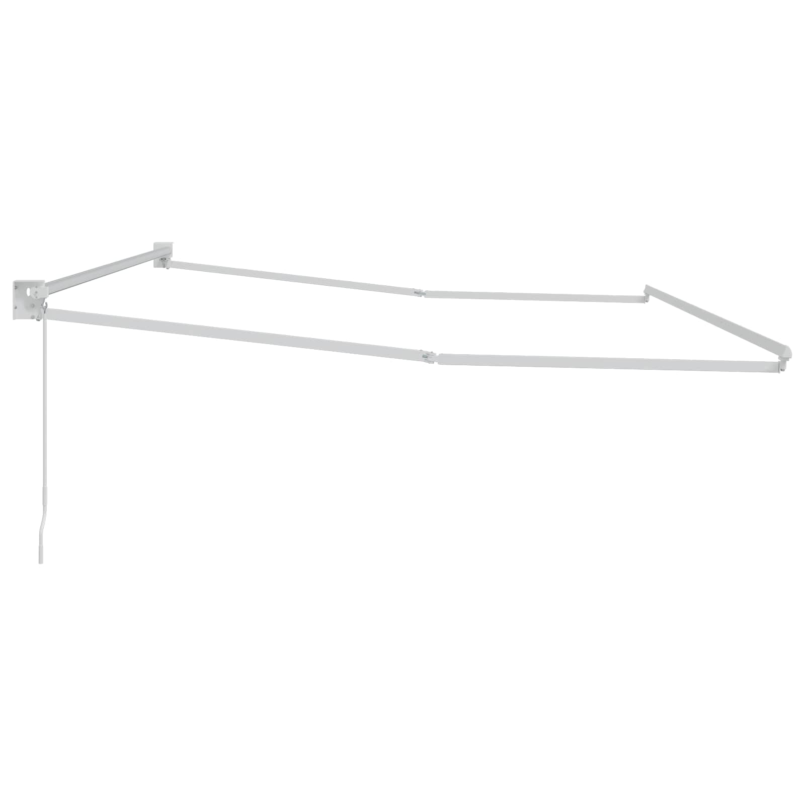 Ausziehbarer Sonnenschirmrahmen Weiß 300 x 250 cm Aluminium