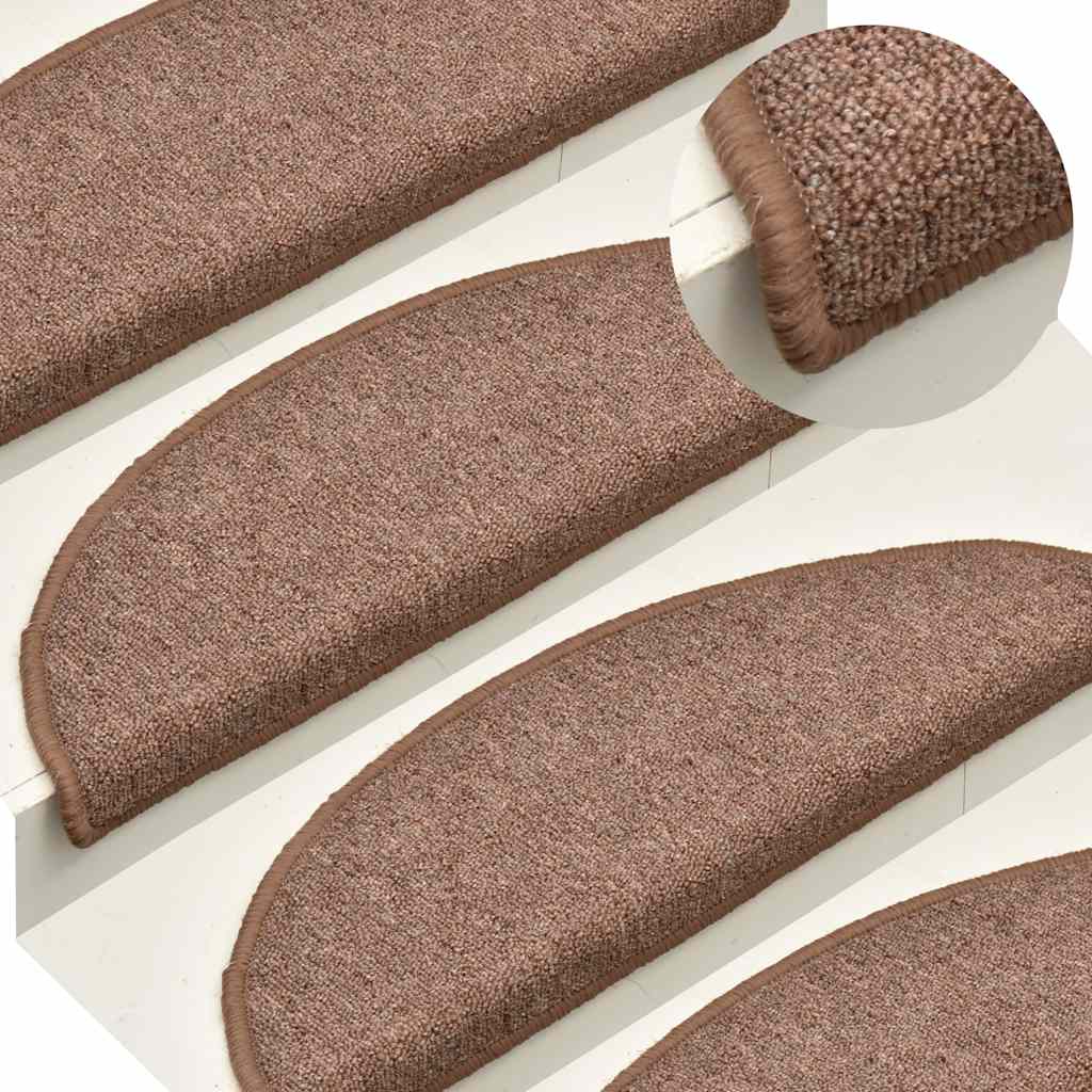 Stufenmatten 15 Stk. 56x17x3 cm Anthrazit Halbrund