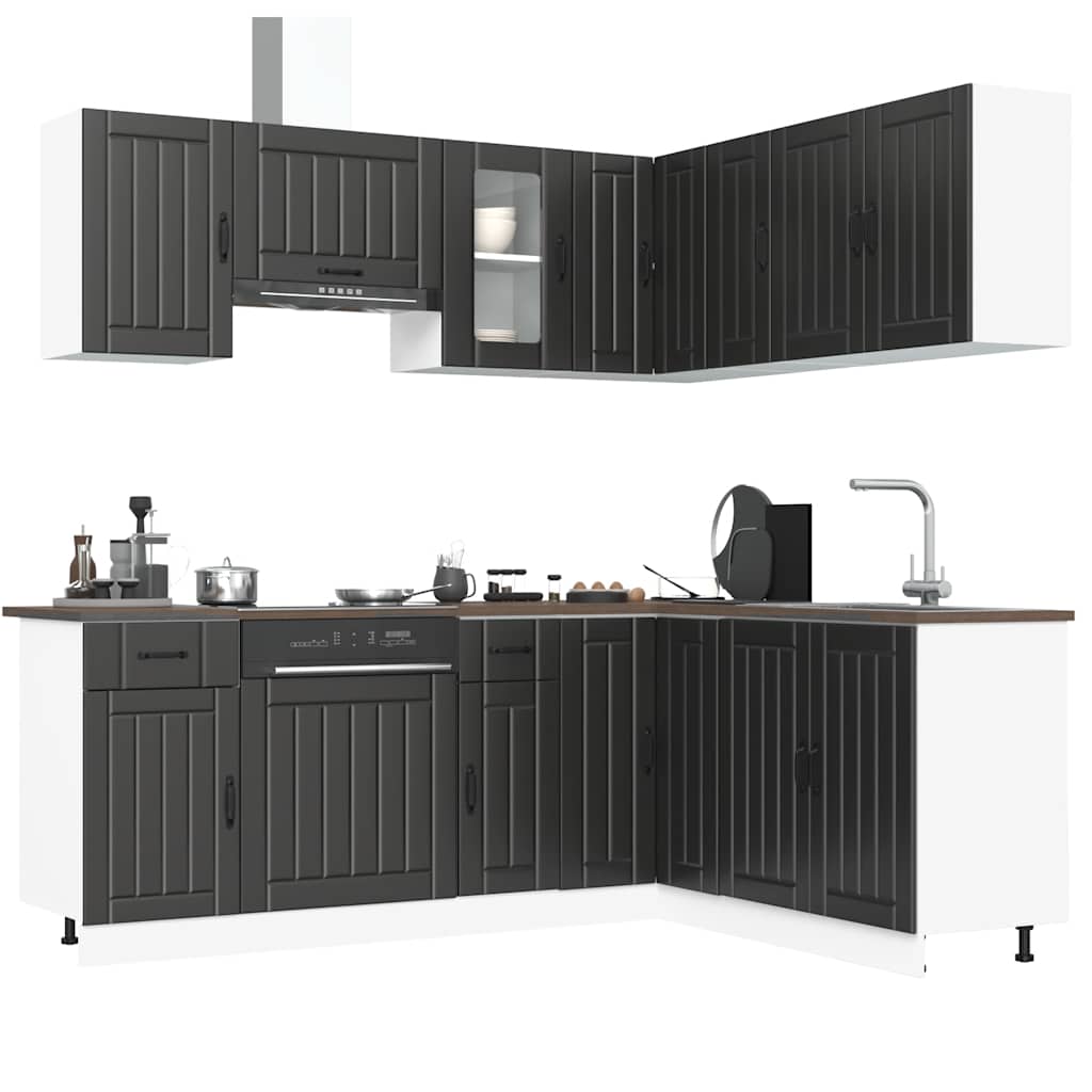 11-tlg. Küchenschrank-Set Lucca Weiß Holzwerkstoff