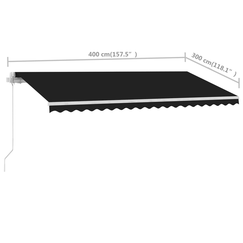 Standmarkise Manuell Einziehbar 300x250 cm Creme