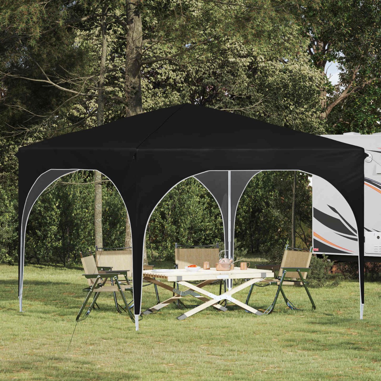 Pop-up Partyzelt 290 x 290 x 245 cm Creme