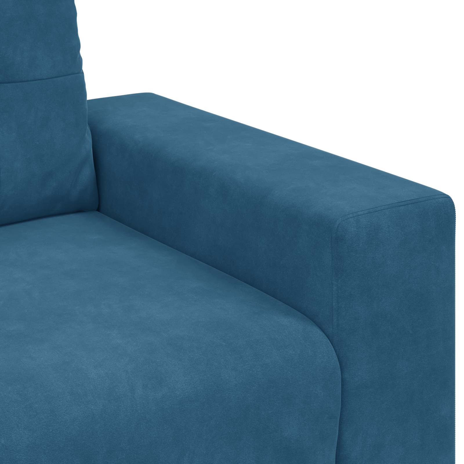 2-teiliges Sofa-Set mit Kissen, hellgrauer Samt