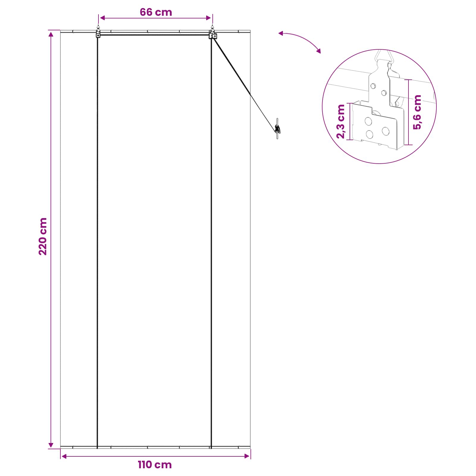Bambusrollo Natur 80x160 cm