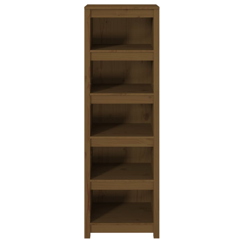 Bücherregal Grau 80x35x68 cm Massivholz Kiefer