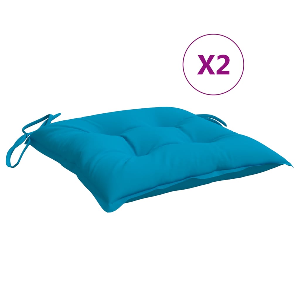 Stuhlkissen 4 Stk. Hellblau 40x40x7 cm Oxford-Gewebe