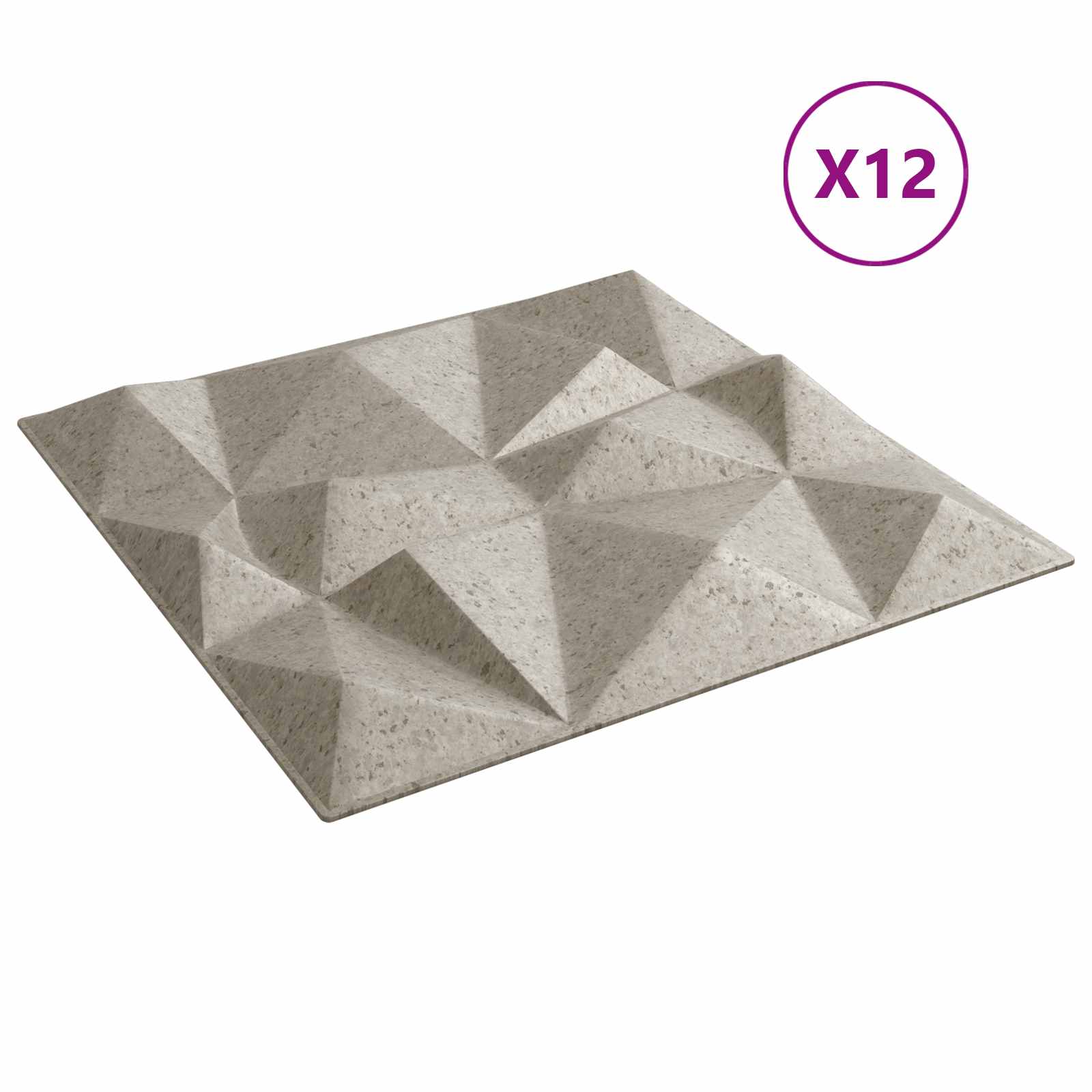 Wandpaneele 12 pcs Diamant Weiß 50 x 50 cm XPS Schaum