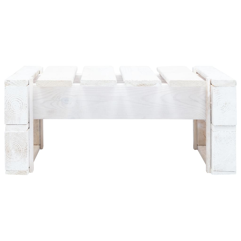 Outdoor-Ottomane Paletten Holz Grau