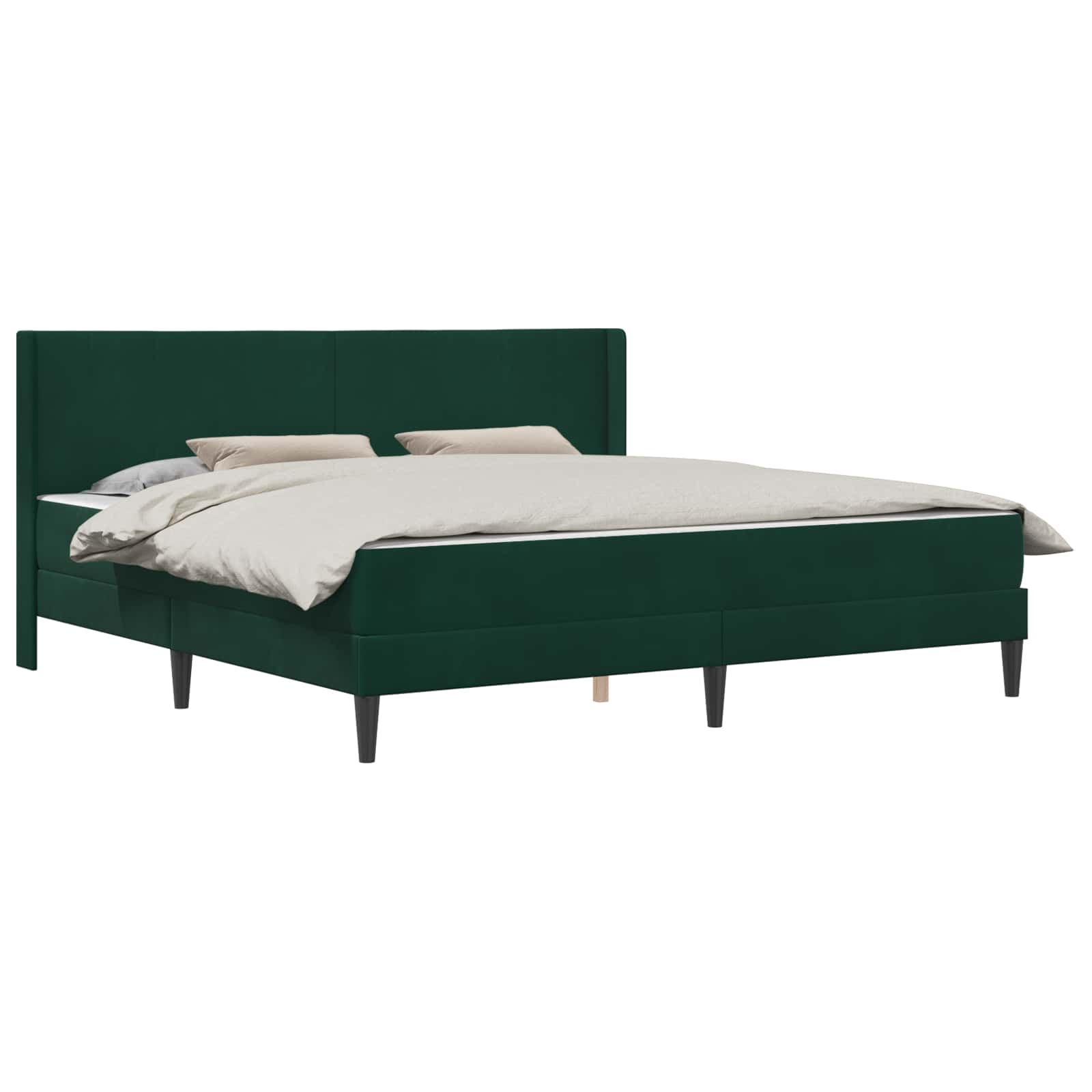 Bettgestell mit Matratze mit Kopfteil Hellgrau 80 x 200 cm Samt