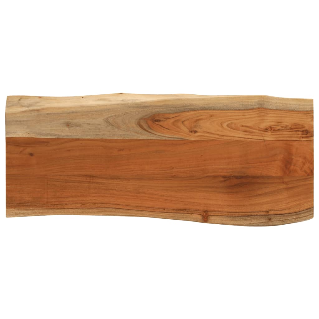 Tischplatte 40x40x2,5 cm Rechteckig Massivholz Akazie Baumkante
