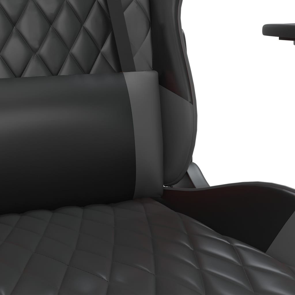Gaming-Stuhl mit Massagefunktion Schwarz und Blau Kunstleder